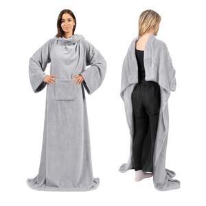 PAVILIA Wearable Blanket with Sleeves for Adult Women Men, Cozy Fleece Warm Wrap